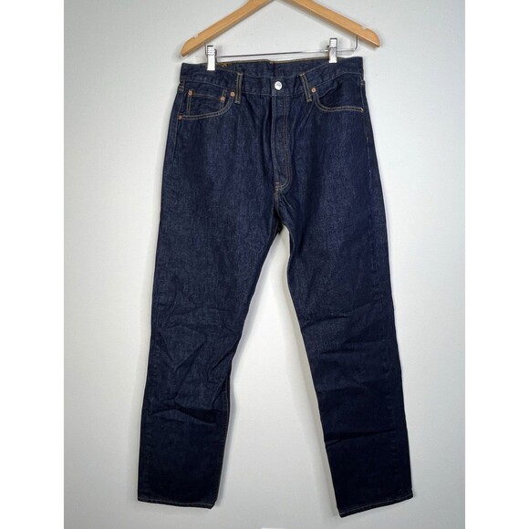 Levi's 501 Jeans Men's 36x34 Button Fly Straight Dark Wash Denim Classic - Picture 1 of 8